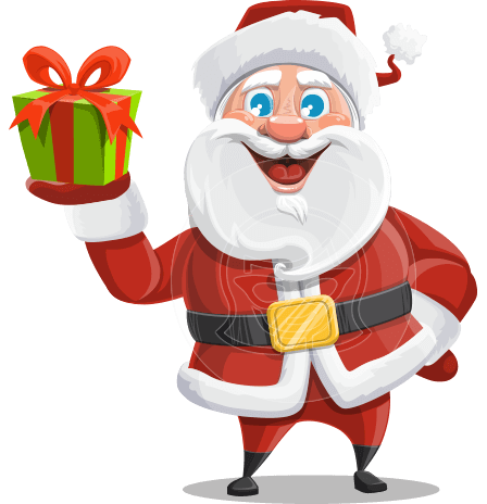 Santa Claus Cartoon Vector Character AKA Mr. Claus North-pole